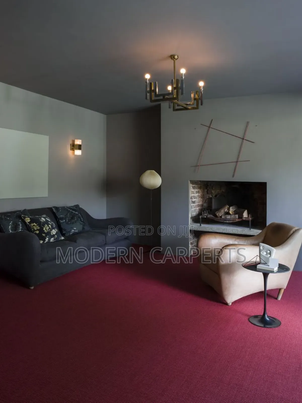 Wall to Wall Wollen Carpets for Marron