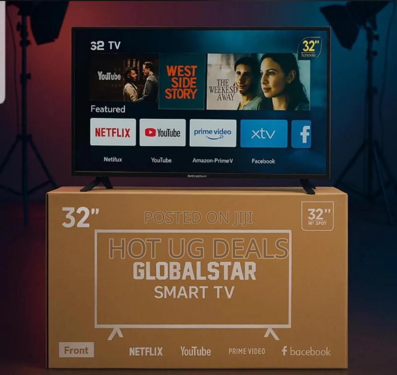 Global Star 32 Inch Android Smart Tv With Youtube, Netflix