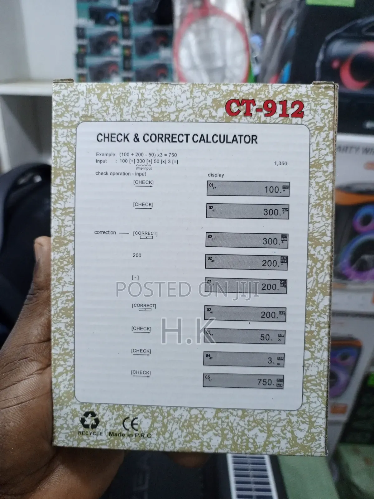 Ct-912 12-Digit Check Correct Desktop Calculator.