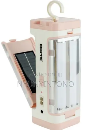 Geepas Rechargeable Lantern + Solar Panel, 3000mah Gse-5543