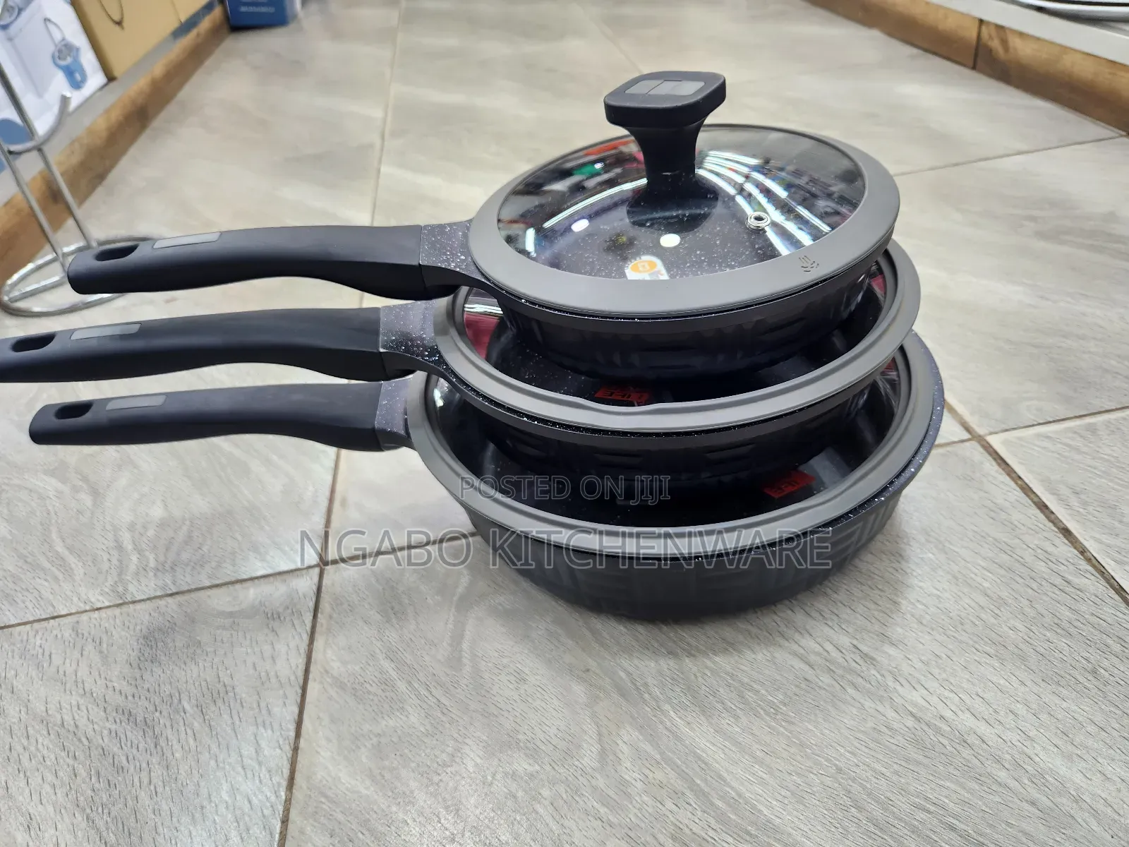 Frying Pan Set With Glass Cover