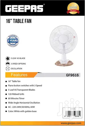 Geepas 16" Table Fan