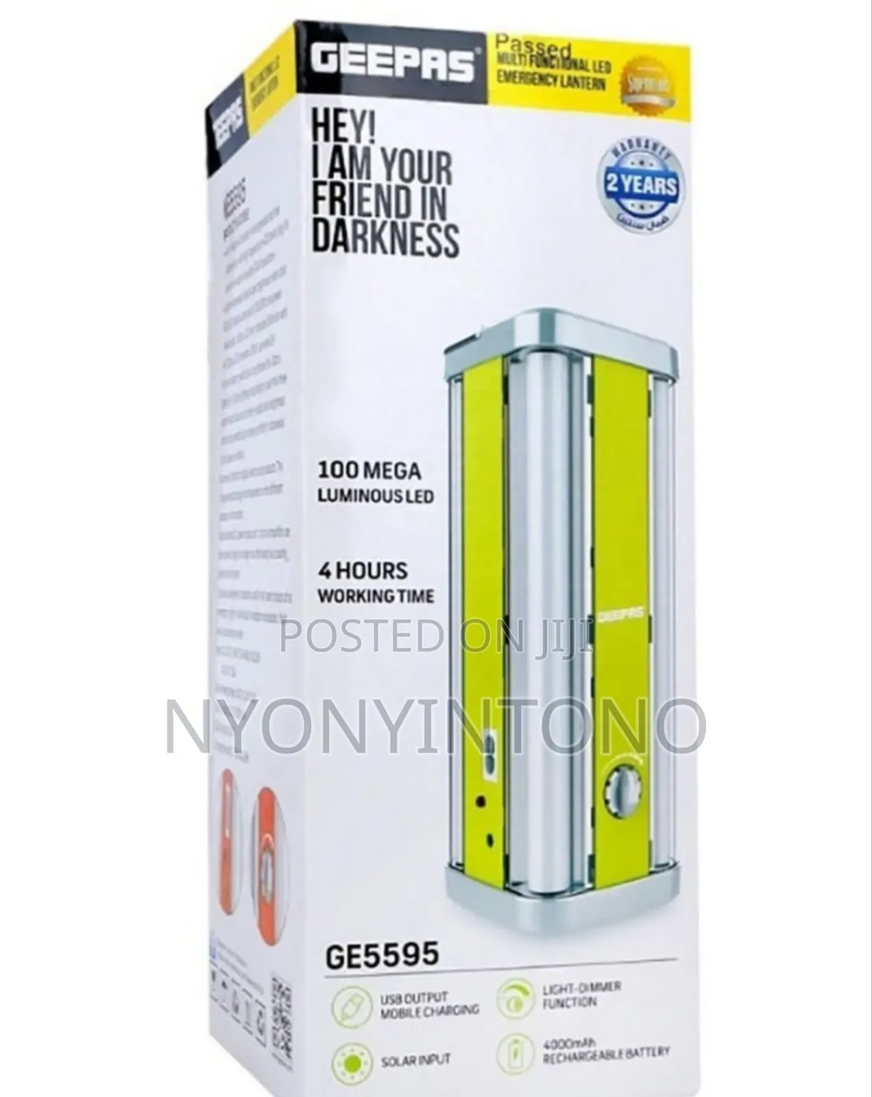 Geepas Rechargeable Lantern + Mobile Charge Ge-5595