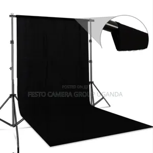Photographic Professional Cotton Muslin Backdrop 3x6m Black