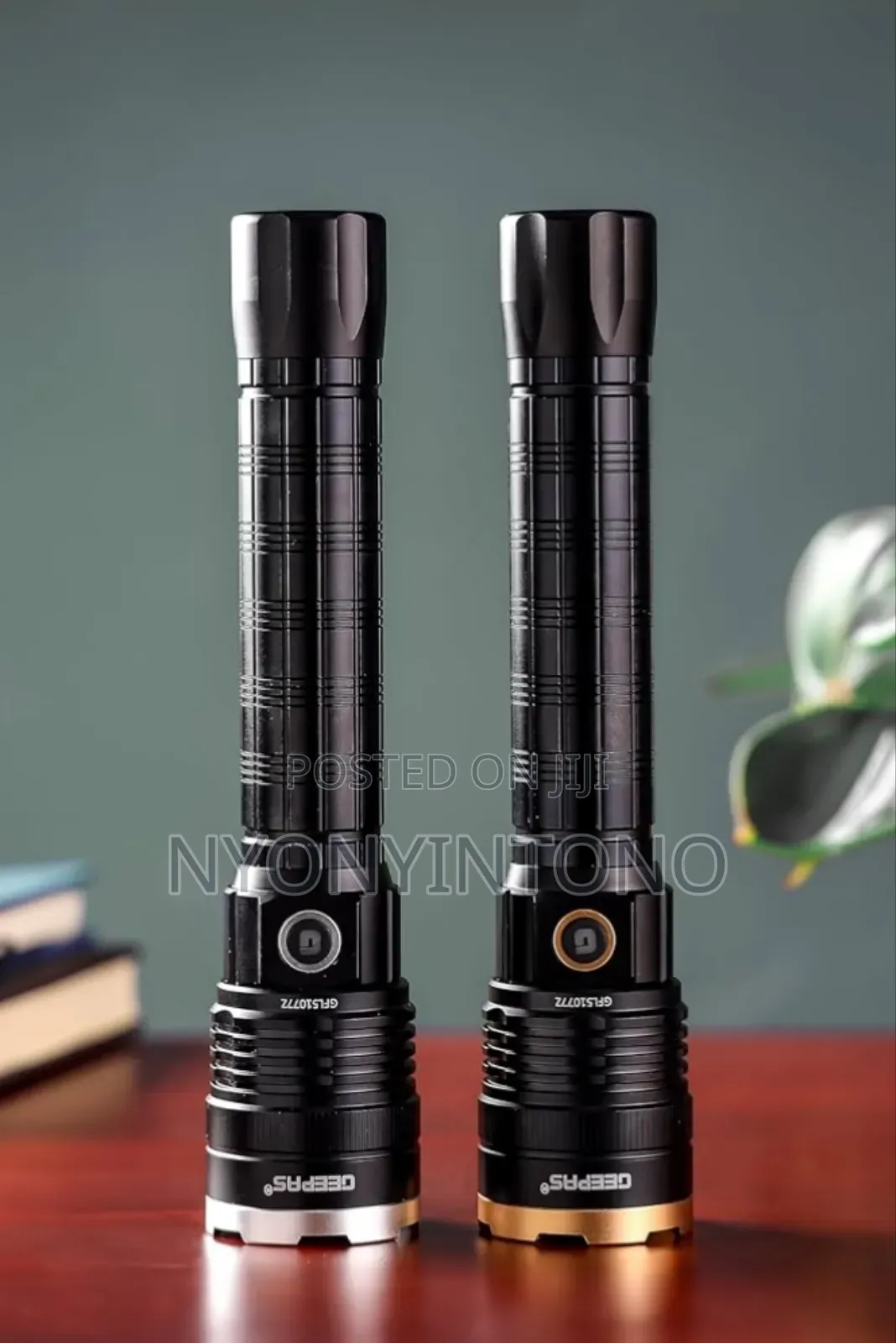Geepas Rechargeable Digital Flashlight 2pc Combo GFL-4667