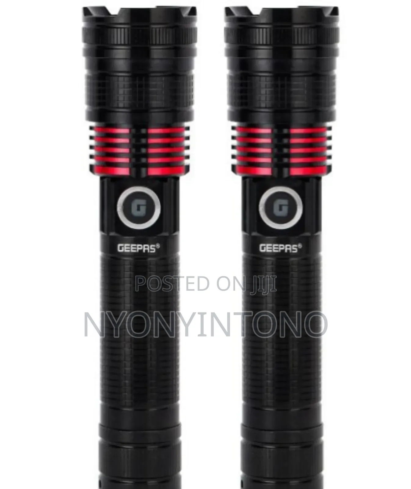 Geepas 2pcs Pack Rechargeable Flash Lights GFL- 4667