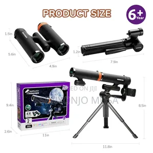 3-in-1 Kids' Binoculars Telescope Kit Of 16x Magnification