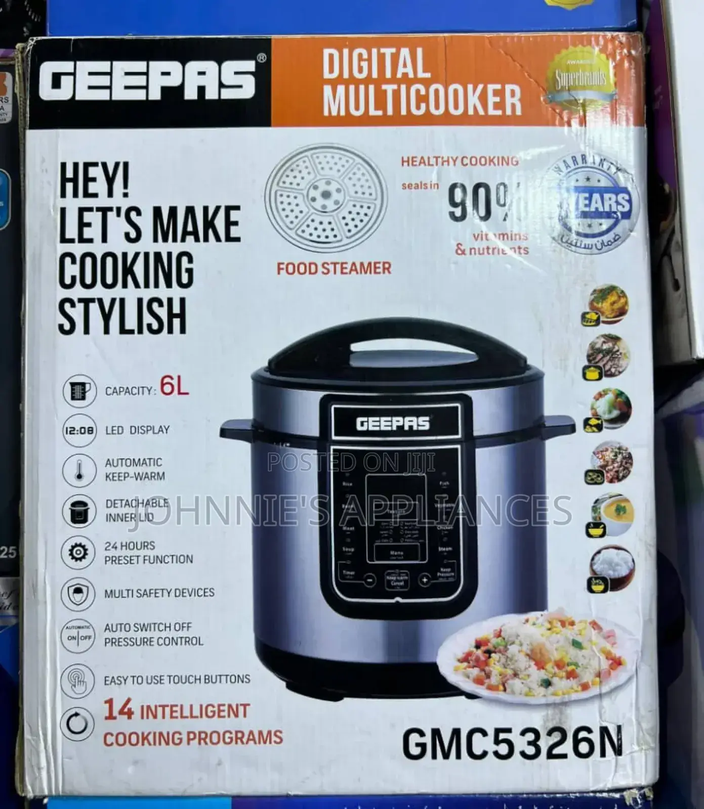 (6l)Geepas Electric Pressure Ooker