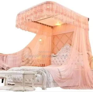 Wall Mount Mosquito Net Peach