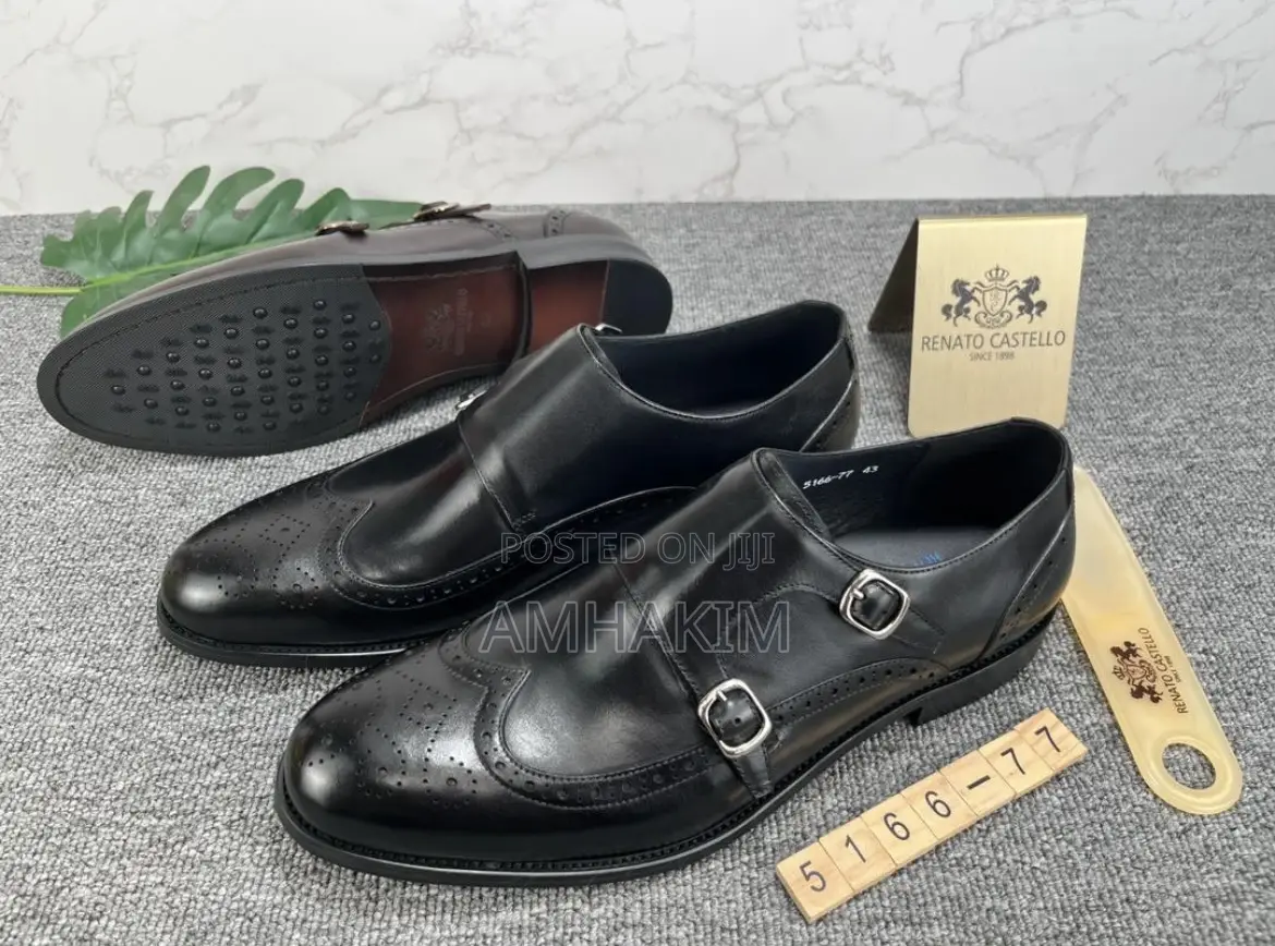 Classic Renato Castello Double Monk Strap Oxfords in Stock