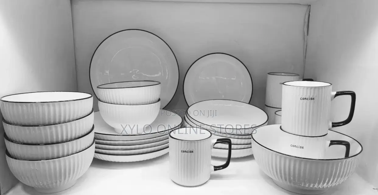 24 PCS Concise Ceramic Dinner Set