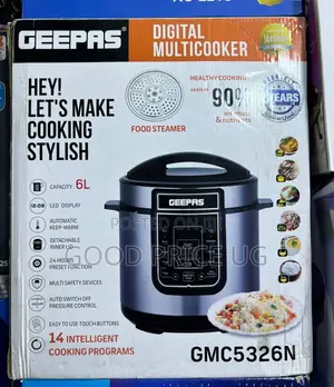 6.0 Litres Geepas Pressure Cooker With Steamer