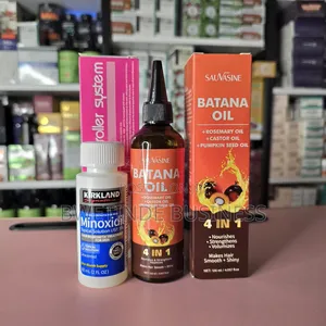 Minoxidil 5%, Batana Oil, Derma Roller Hair Beard Growth