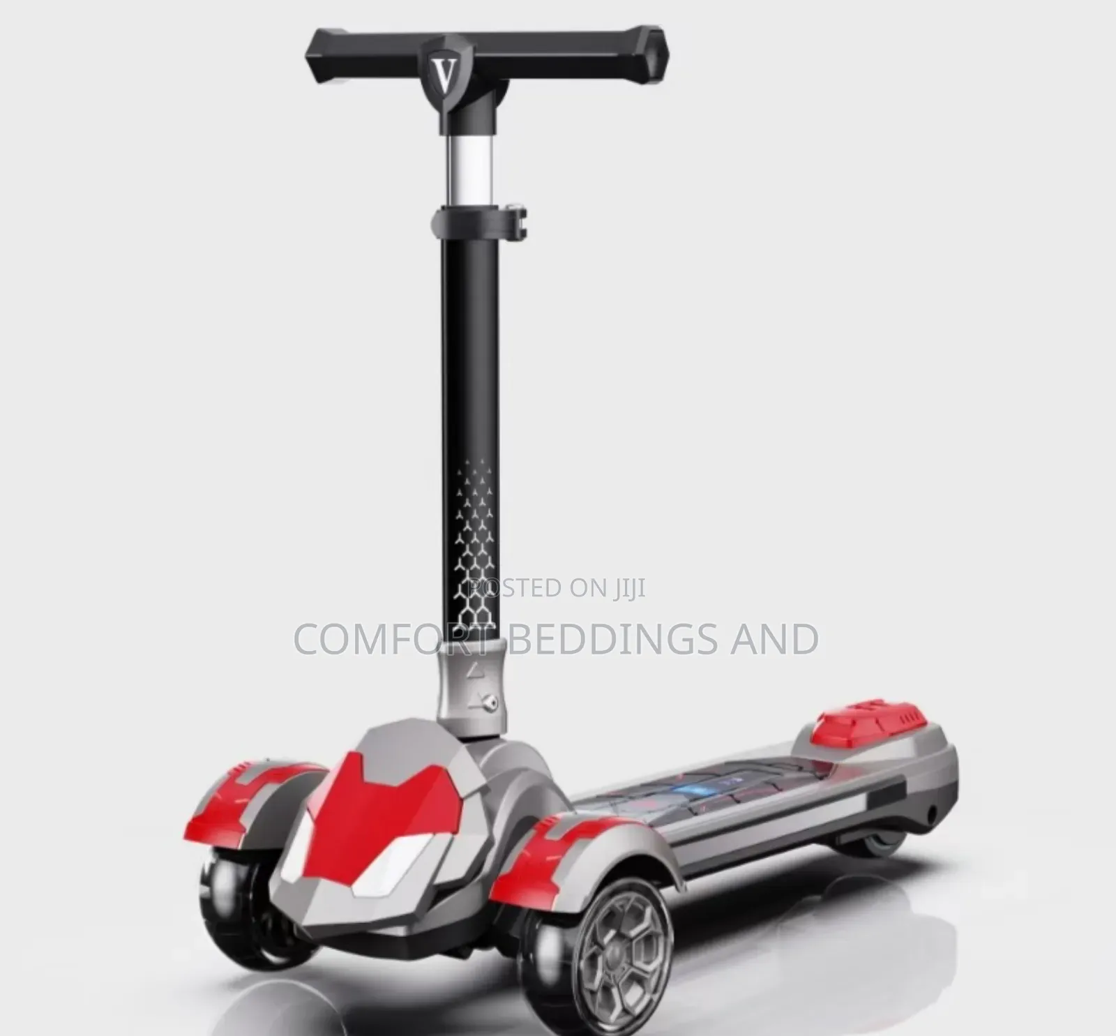 Lights Kids Scooter Light Gray