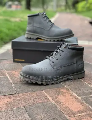 Original Grey Mid-top Caterpillar Leather Boots
