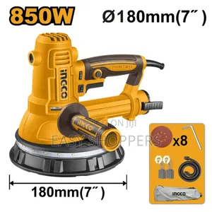 Ingco Electric Drywall Sander 850w W/8pc 7" Sanding Discs