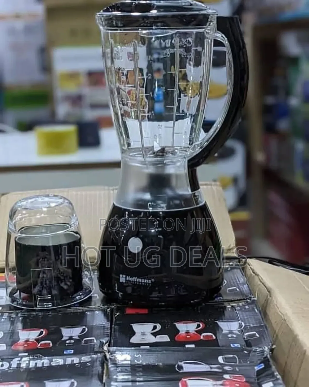 Hoffmans Original Juice Blender With Grinder 1.5l - Black