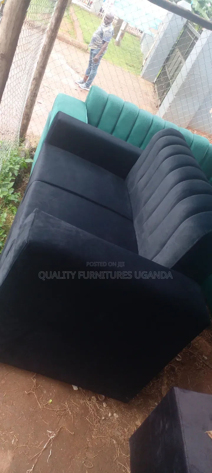 2 Seater/Black Chair