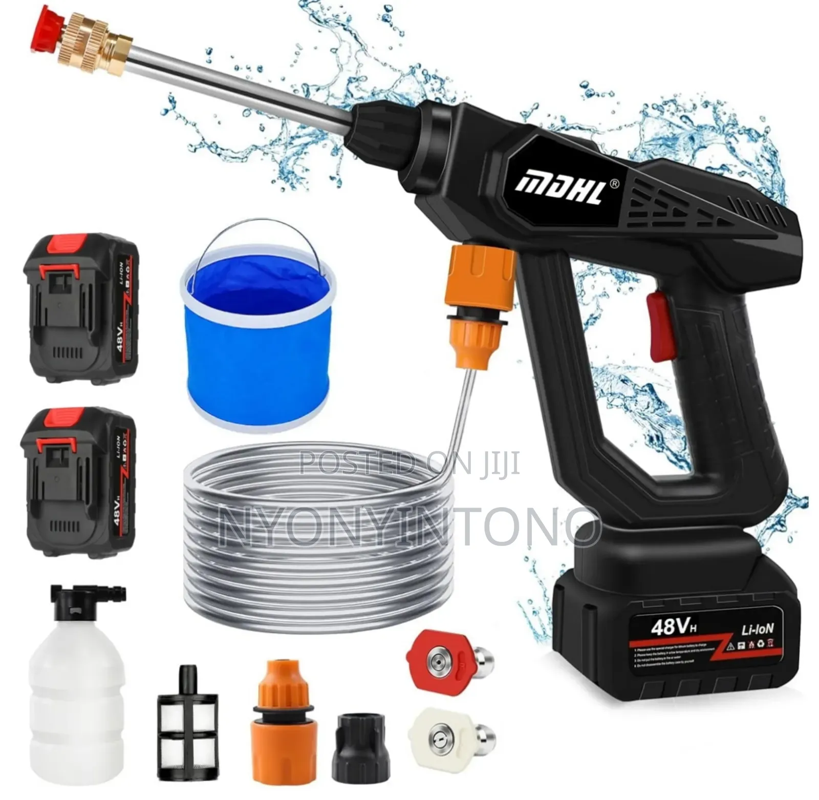 Mghl Rechargeable Top-quality Pressure Washer, 2 Batteries