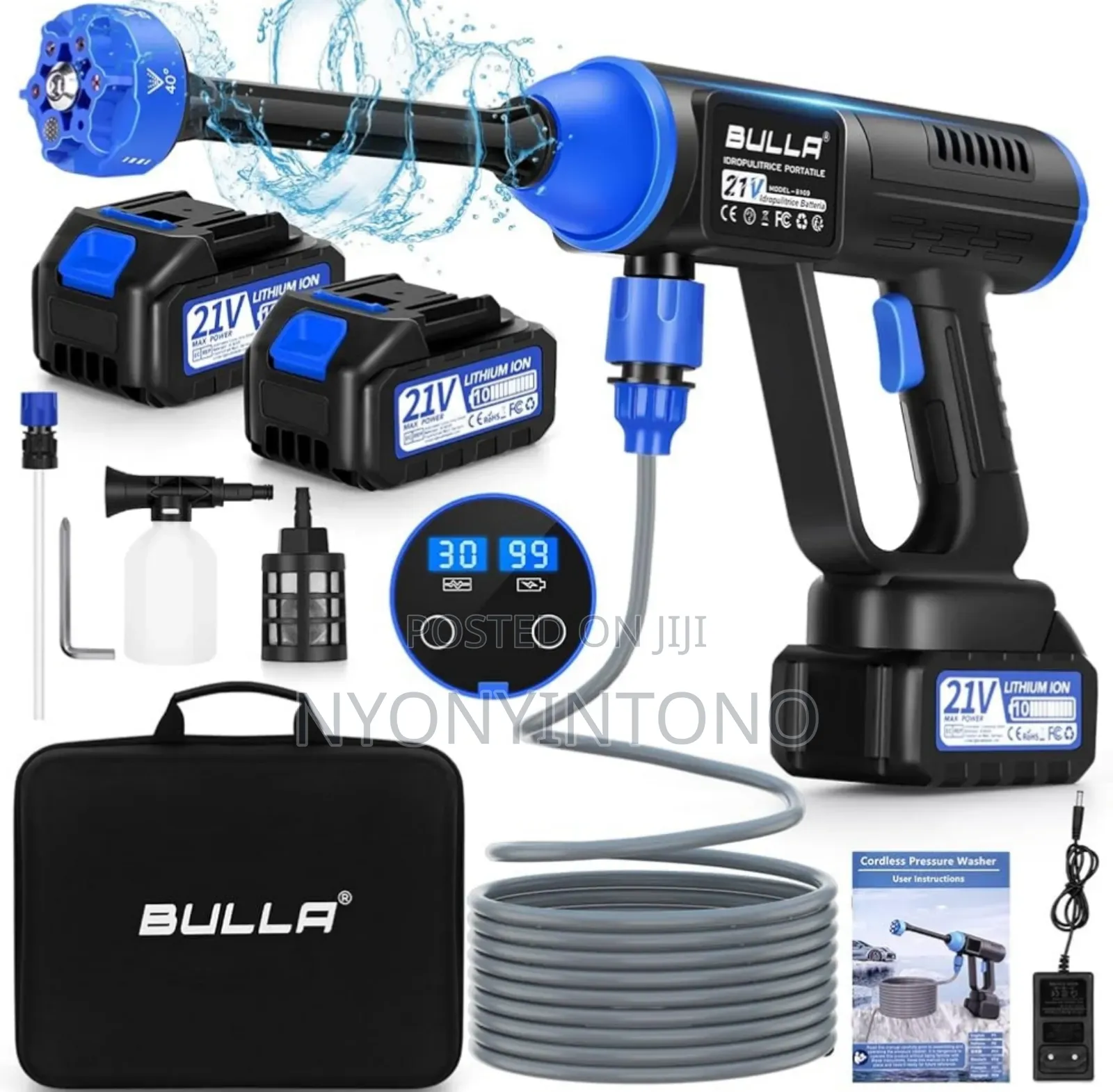 Mghl Rechargeable Top-quality Pressure Washer, 2 Batteries