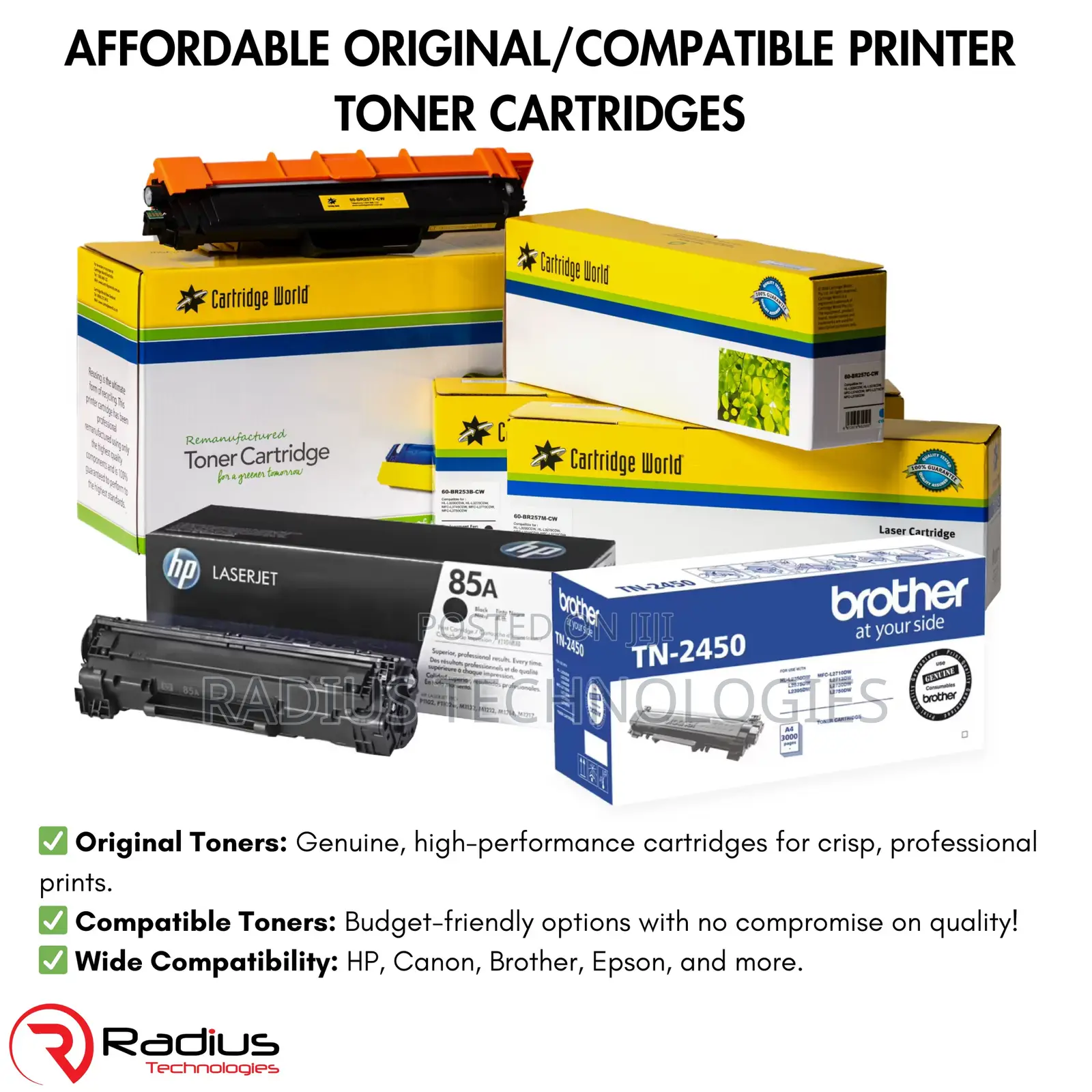 Genuine (Oem)/Compatible Printer Toner Cartridges