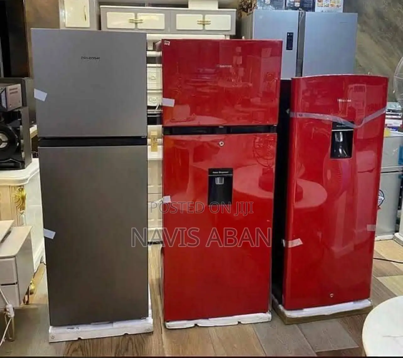 Hisense  270 Litres Refrigerator Red With Water Dispenser