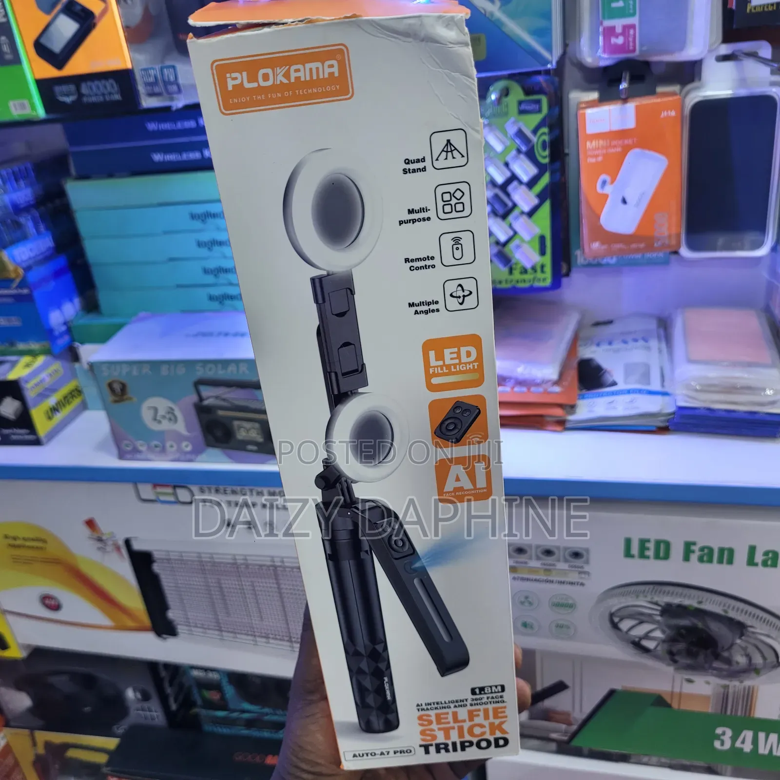 Selfie Stick Auto A7 Pro With Lights