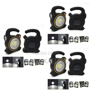 Solar Rechargeable Black Led Flood Light.