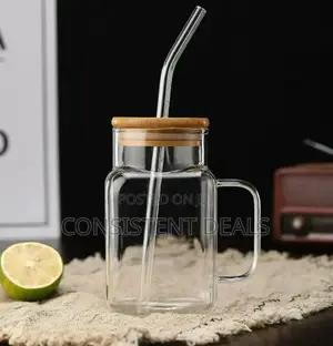Juice Glass With Straw