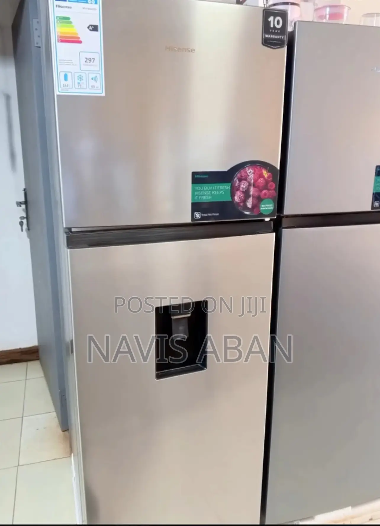 Hisense 419litres Refrigerator With Water Dispenser
