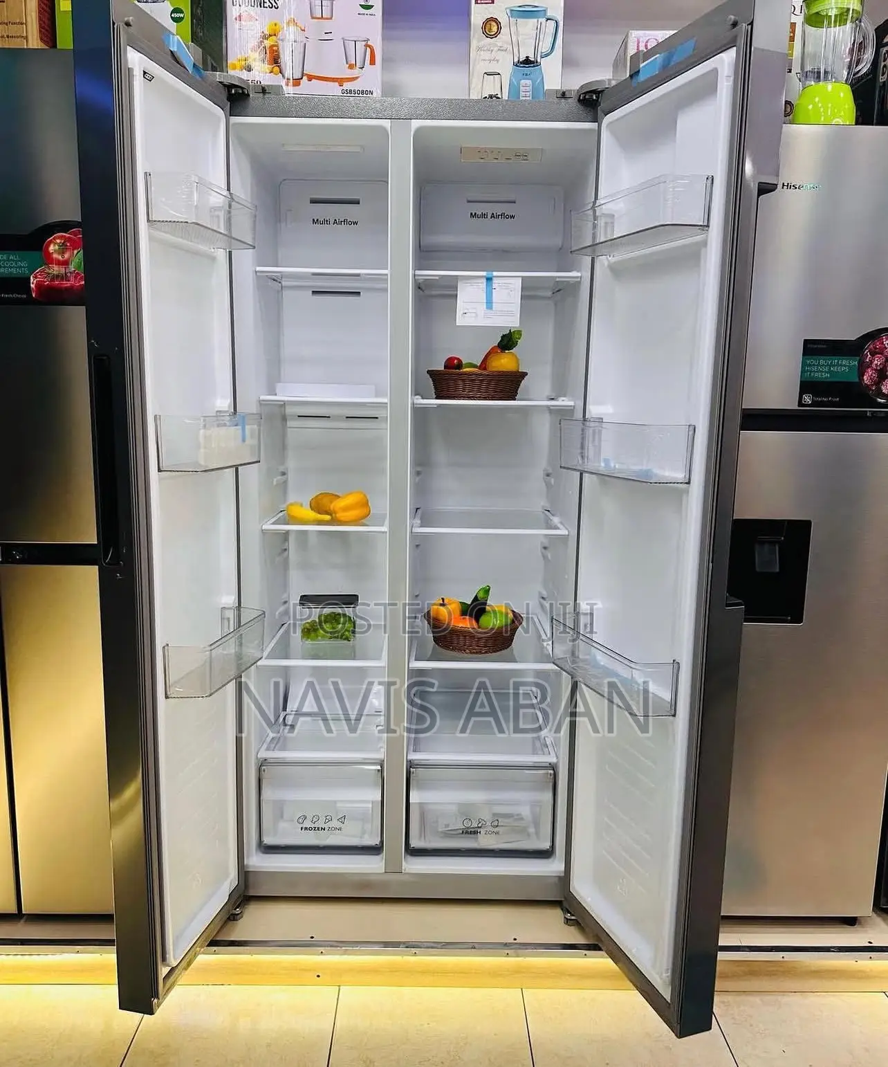 Hisense 560 Litres Side By Side Refrigerator Rc 560