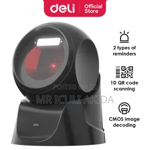 Deli Cmos Desktop Stand Barcode Scanner