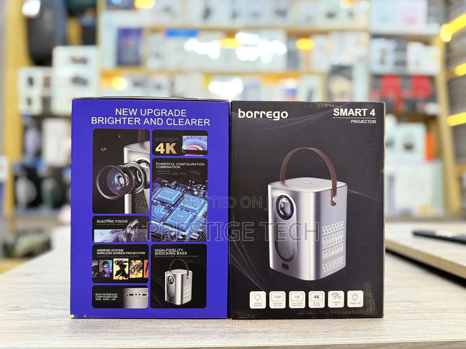 Borrego Smart 4 Smart Android Projector 64gb 4gb Ram