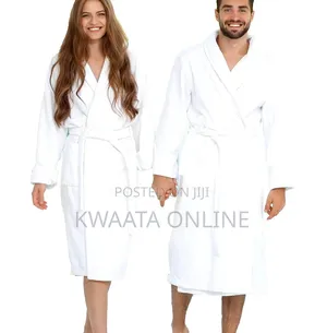 Unisex Fleece Robe Set With Hood, Plush Warm Bathrobe