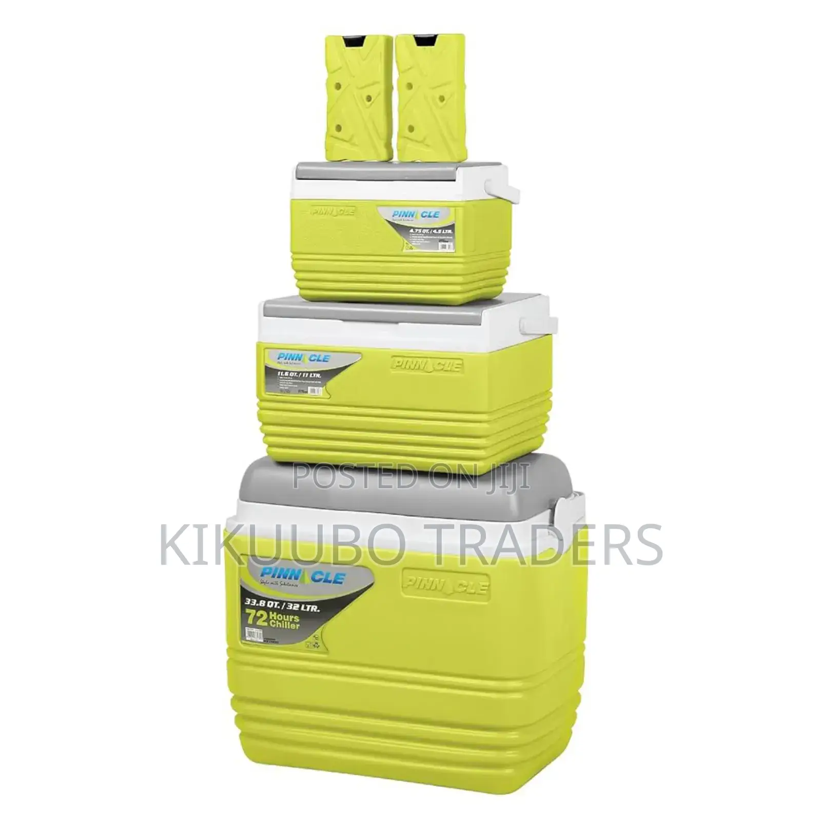 3pcs Insulated Ice Cooler Boxes With Ice Bricks