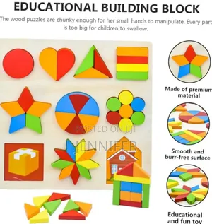 10in1 Wooden Kids Educational Colourful Square Tangram Game