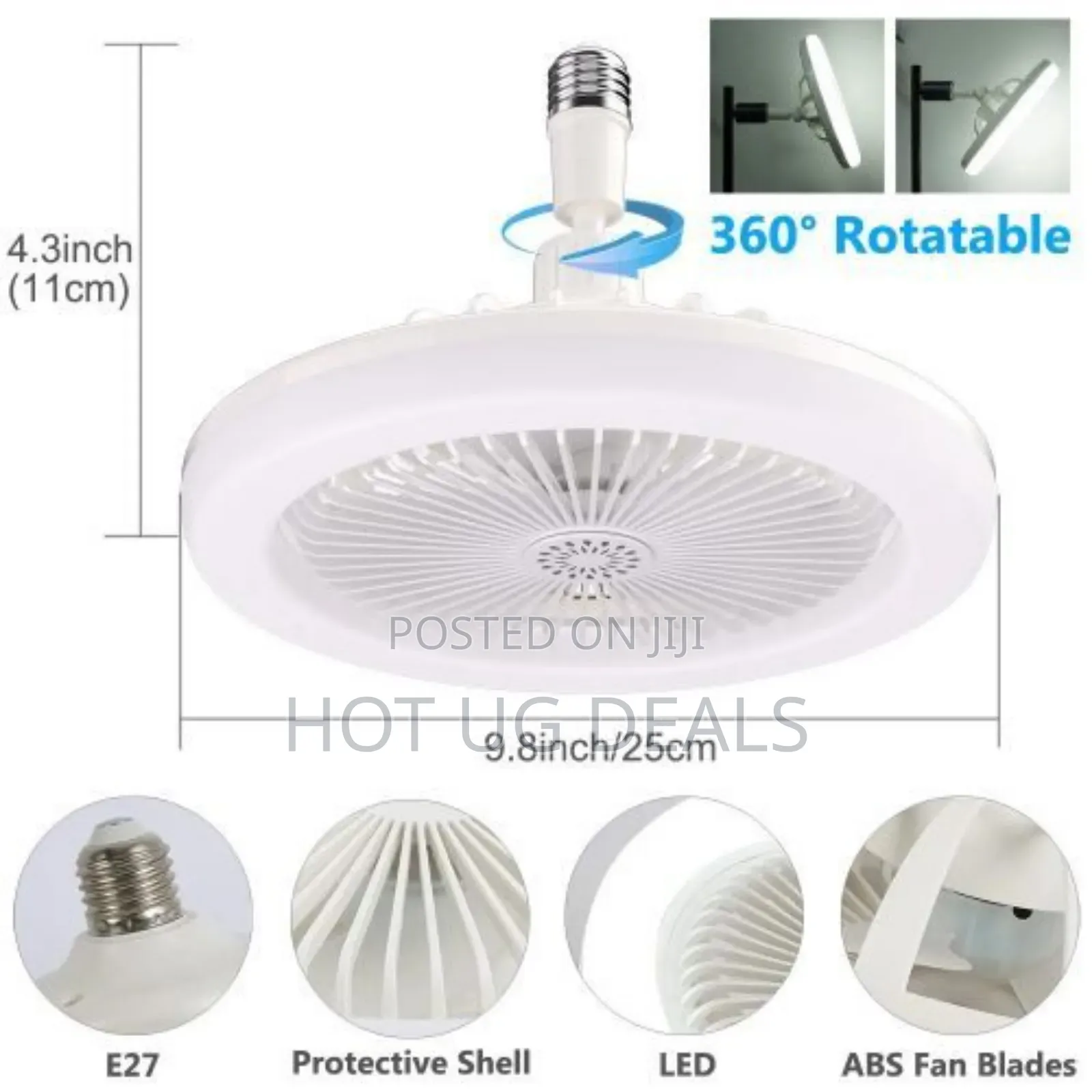 3 In 1 Smart Ceiling Fan With Remote Control And 3 Speeds