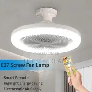 Ceiling Fan With Led Light And Remote Control - 2 In 1