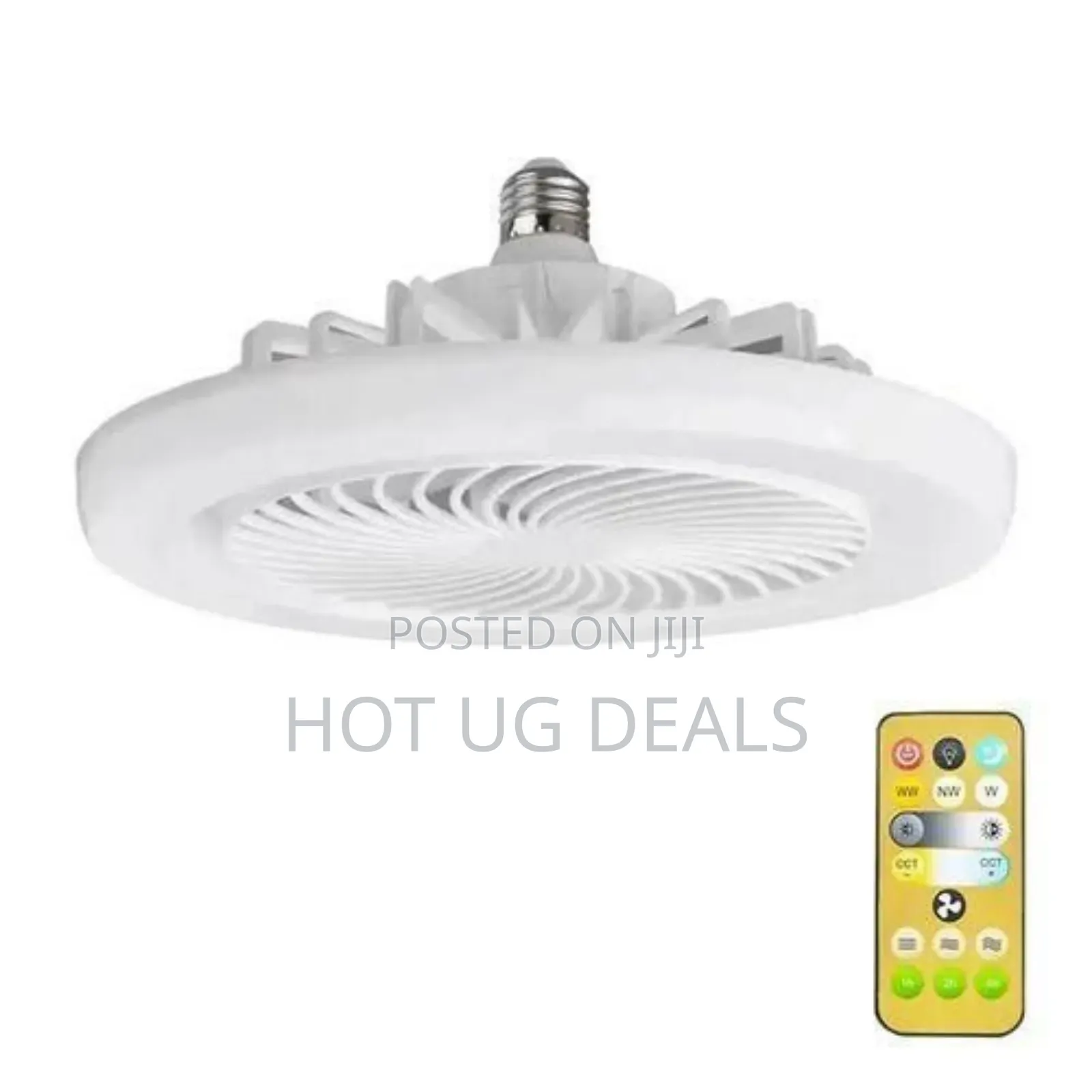 Ceiling Fan With Led Light And Remote Control - 2 In 1