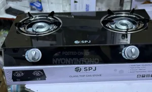 SPJ Double Gas Stove, Tempered Glass Top and Auto Ignition