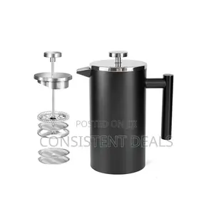 Stainless Steel French Press - Black