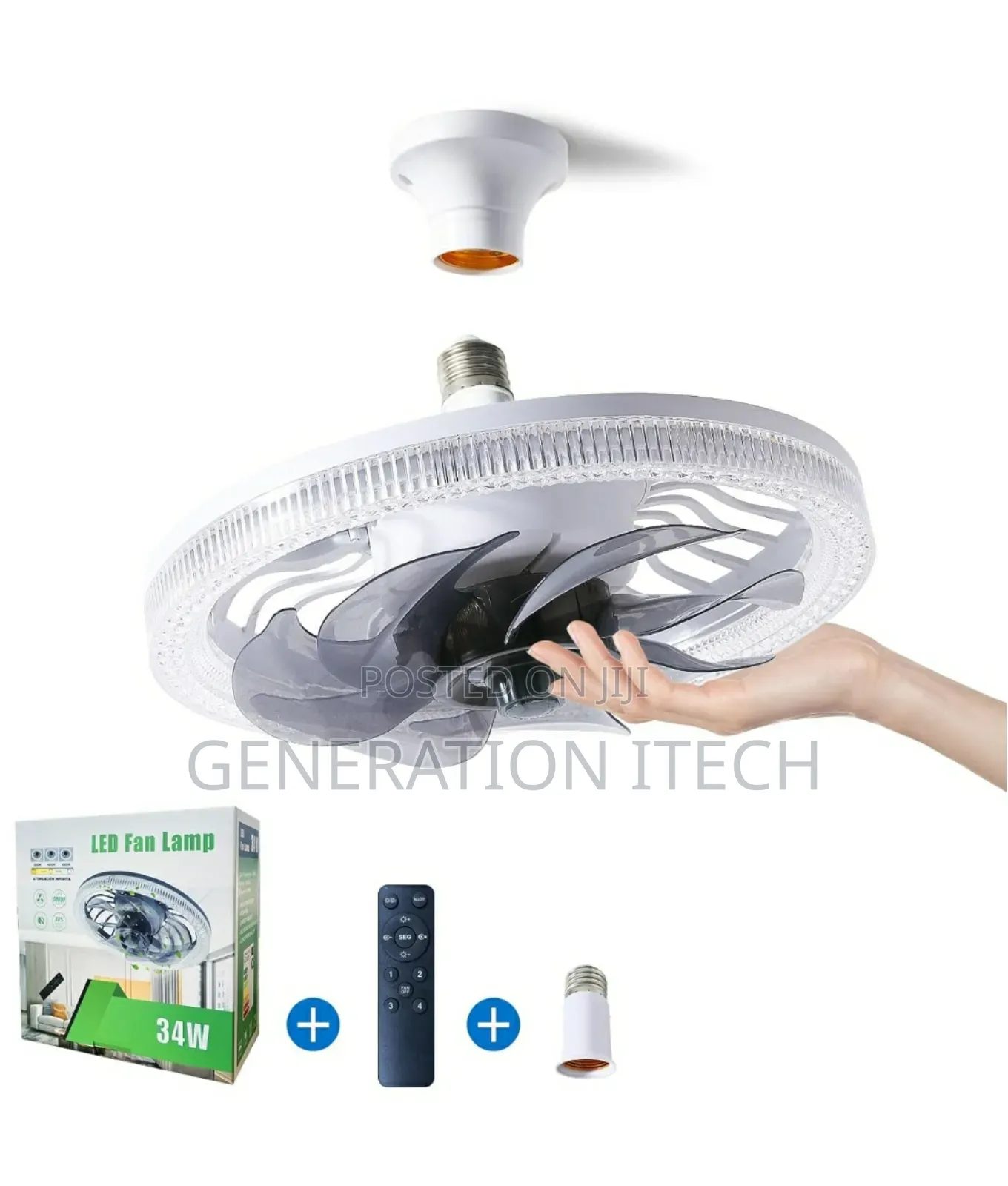 Ceiling Fans With Lights, 12inch Circle
With Remote Control