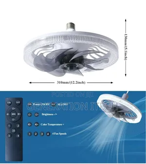 Ceiling Fans With Lights, 12inch Circle
With Remote Control