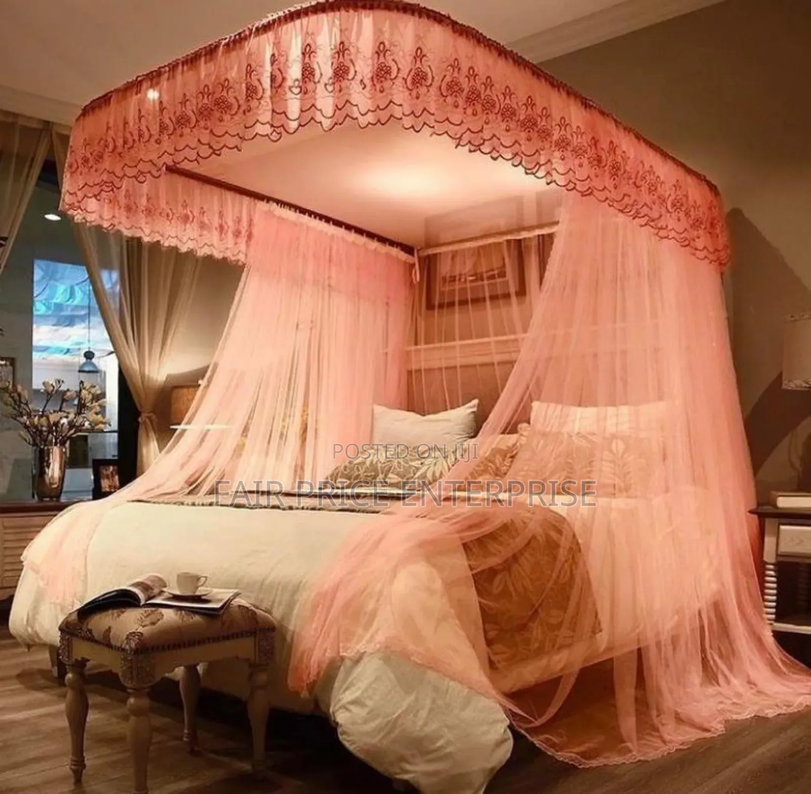 Luxurious 2 Stand Rail Mosquito Nets 5x6
