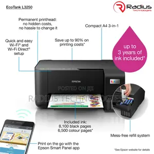 Epson L3250 Ink Tank Printer – Fast Print, Scan Copy