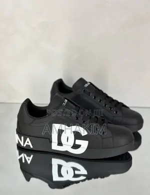 New Men's Dolce Gabbana Portofino Low Leather Sneakers