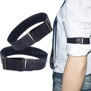 Men Women Elastic Armband Shirt Sleeve Holder Non-Slip- 2pc