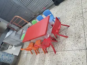 Kindergarten Plastic Table and Chairs Set