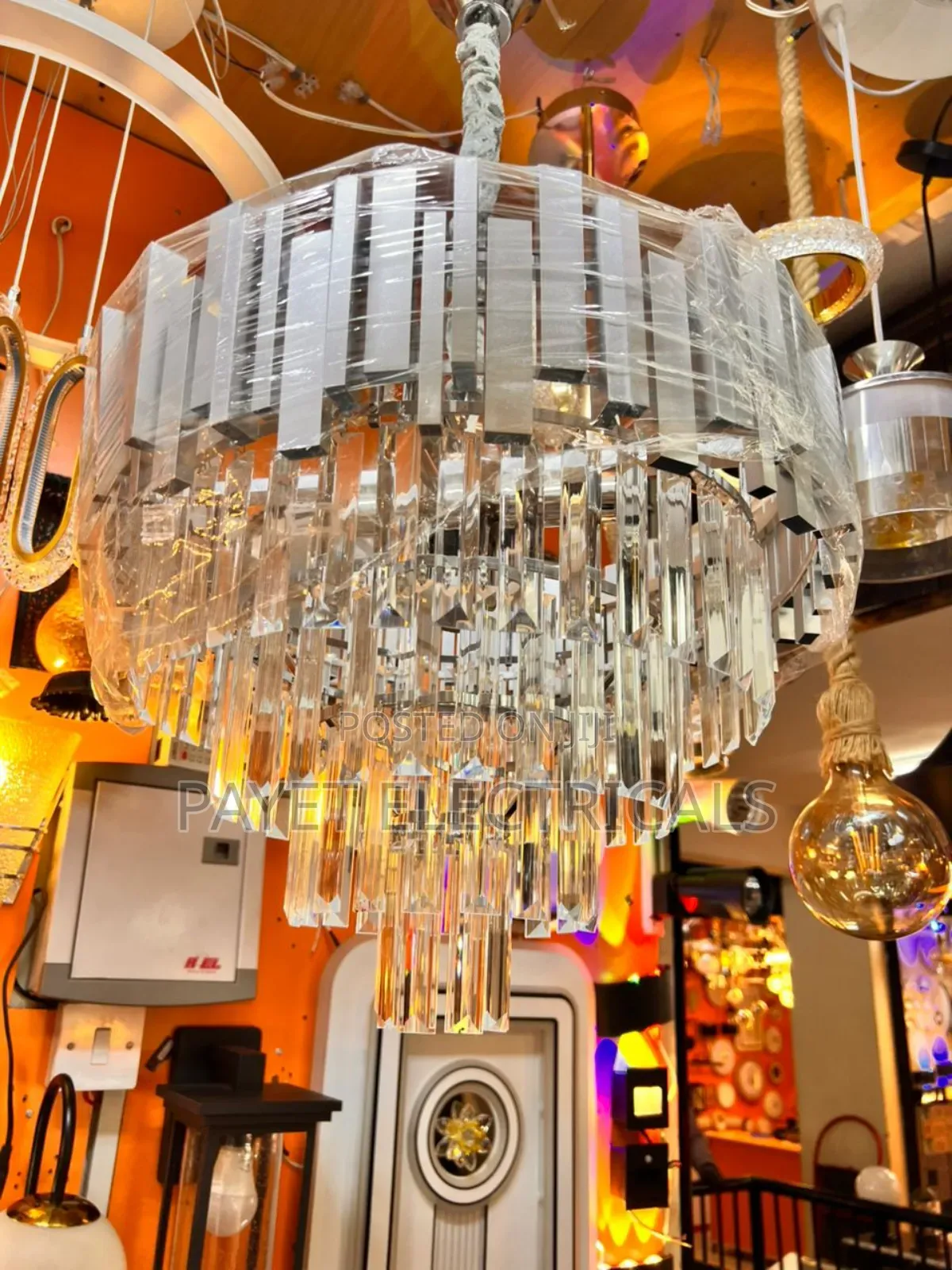 Siting Room Chandelier With Crystals