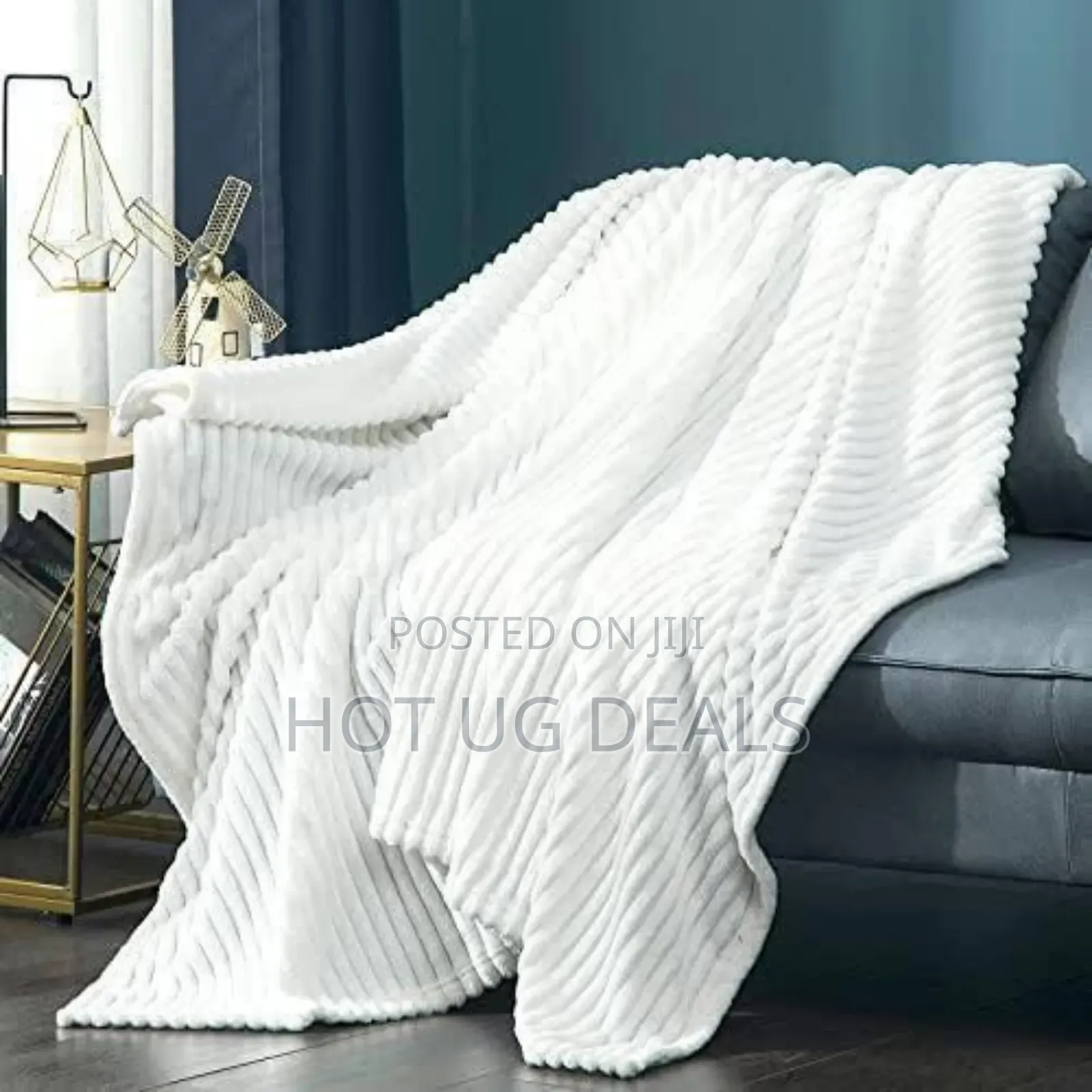 5*6 Double Face Soft Fleece Blanket - White